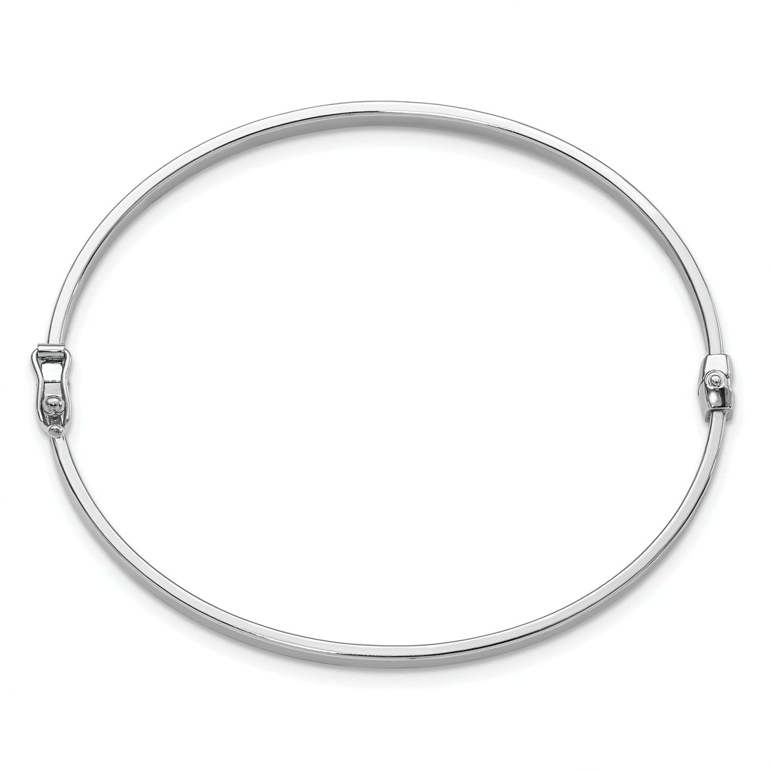 Lovely Rita's Bracelets 14k White Gold Polished Hinged Bangle