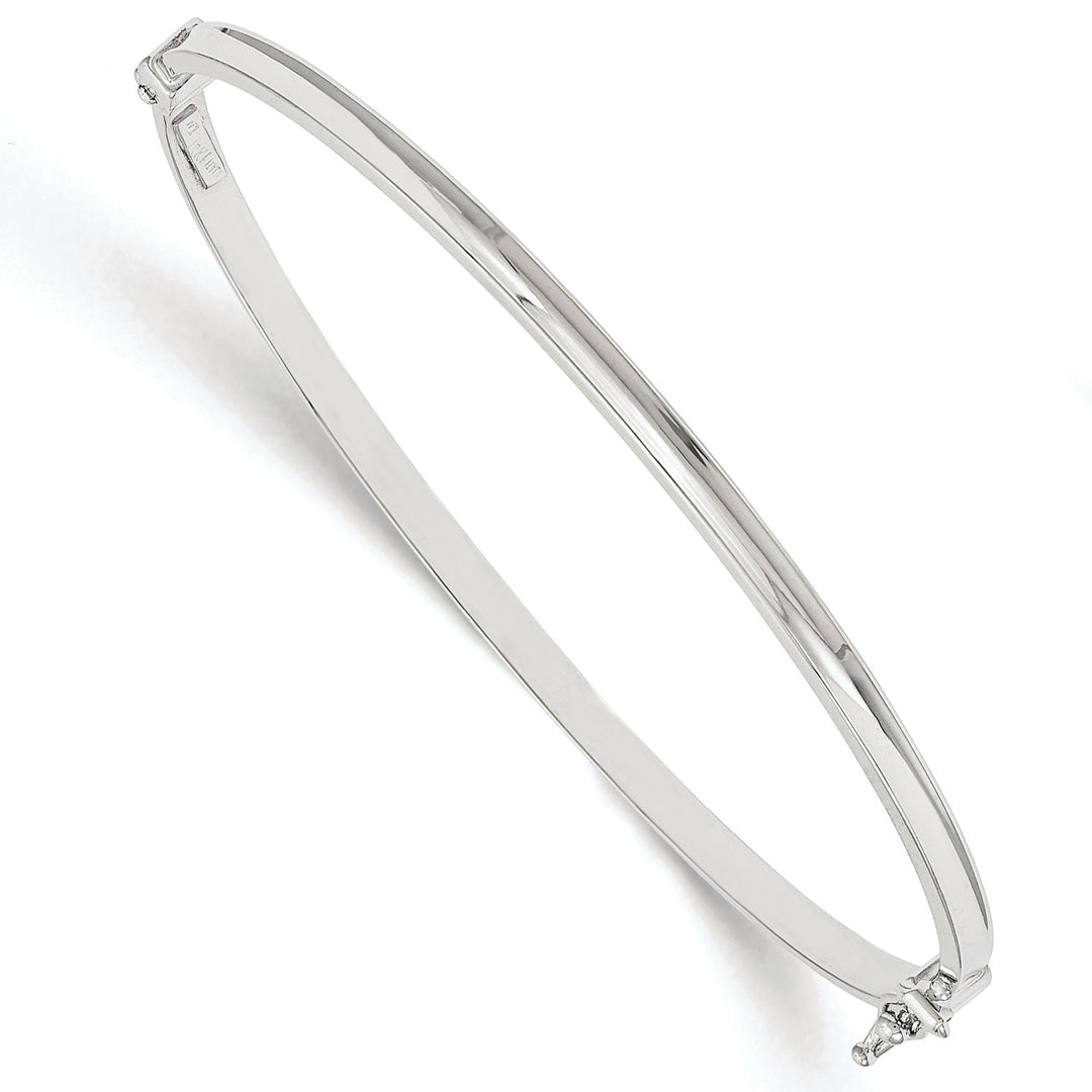 Lovely Rita's Bracelets 14k White Gold Polished Hinged Bangle