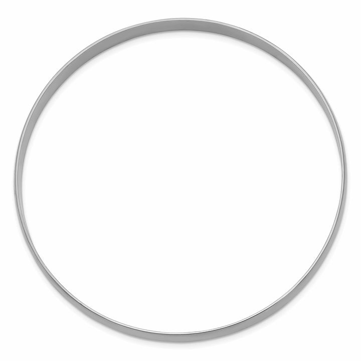 Lovely Rita's Bracelets 14k White Gold Solid Half-Round Slip-On Bangle