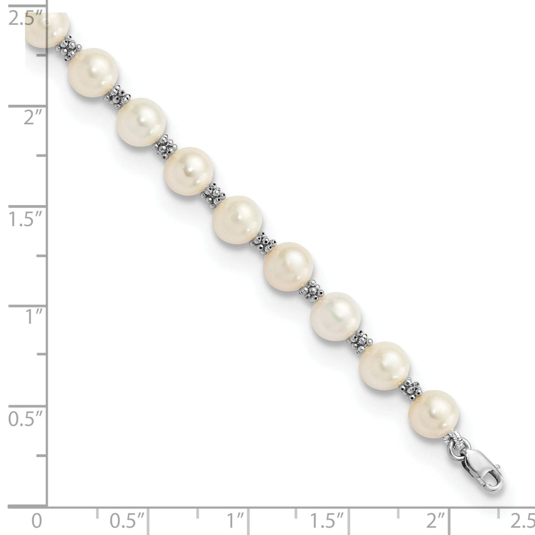 Lovely Rita's Bracelets 14k White Gold White Pearl Bracelet