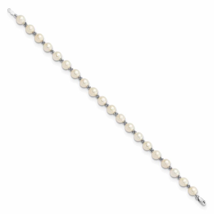 Lovely Rita's Bracelets 14k White Gold White Pearl Bracelet