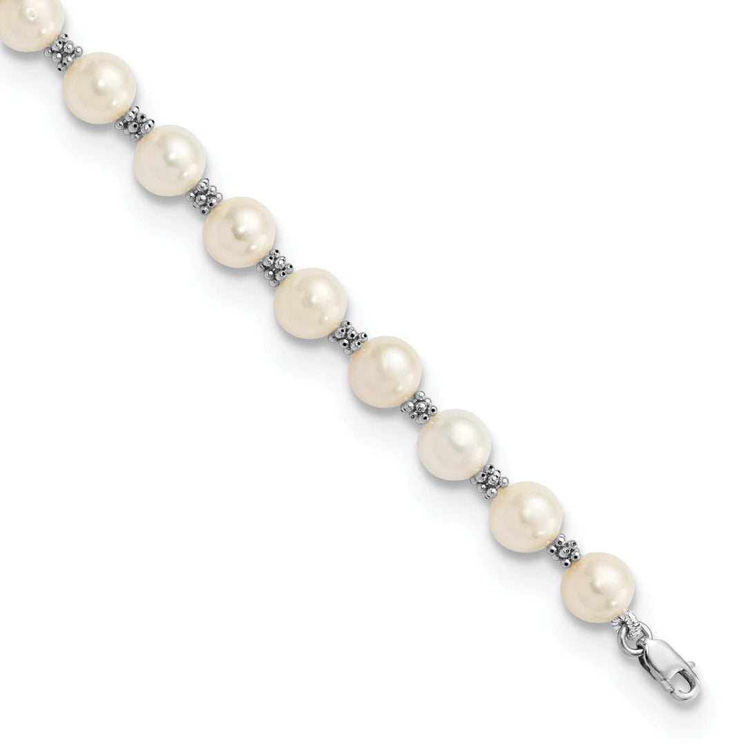 Lovely Rita's Bracelets 14k White Gold White Pearl Bracelet