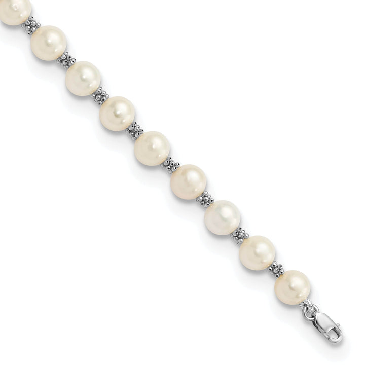 Lovely Rita's Bracelets 14k White Gold White Pearl Bracelet