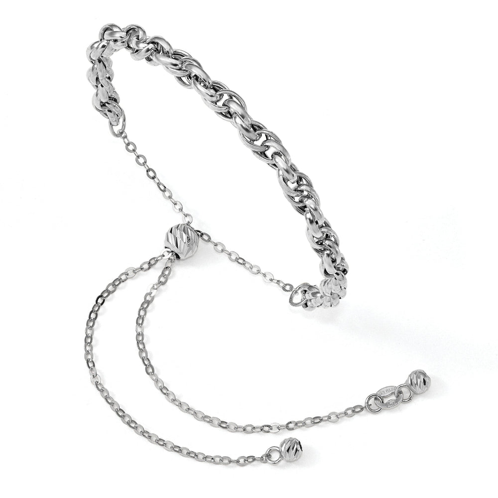 Lovely Rita's Bracelets 14K White Polished Fancy Link Bracelet