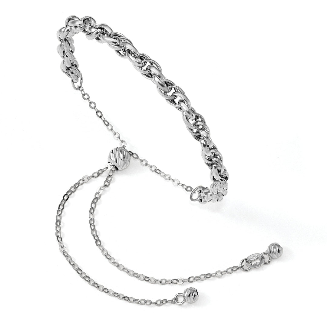 Lovely Rita's Bracelets 14K White Polished Fancy Link Bracelet