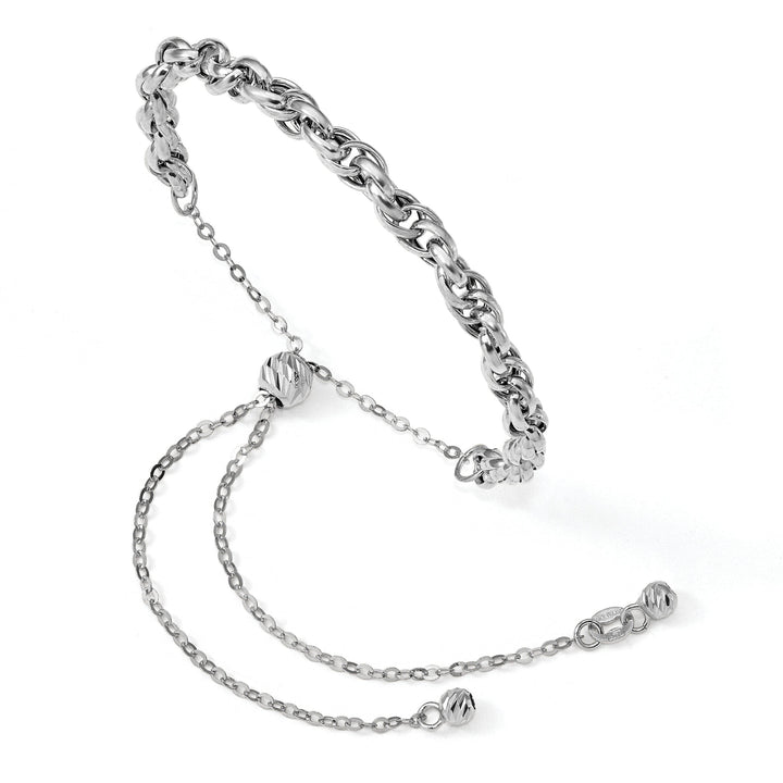 Lovely Rita's Bracelets 14K White Polished Fancy Link Bracelet