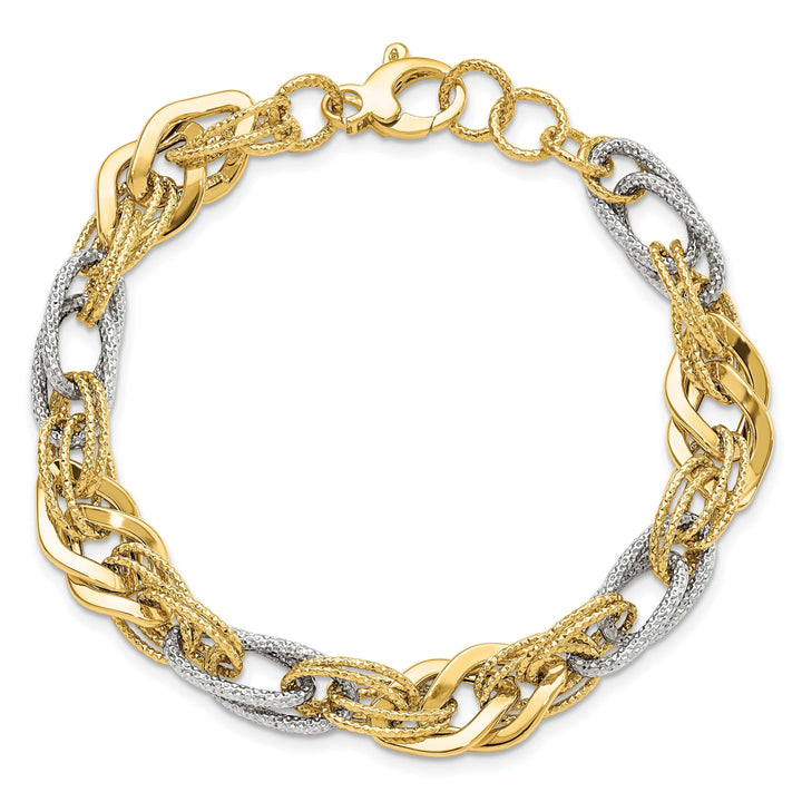 Lovely Rita's Bracelets 14k Yellow and White Gold Polished D.C Bracelet