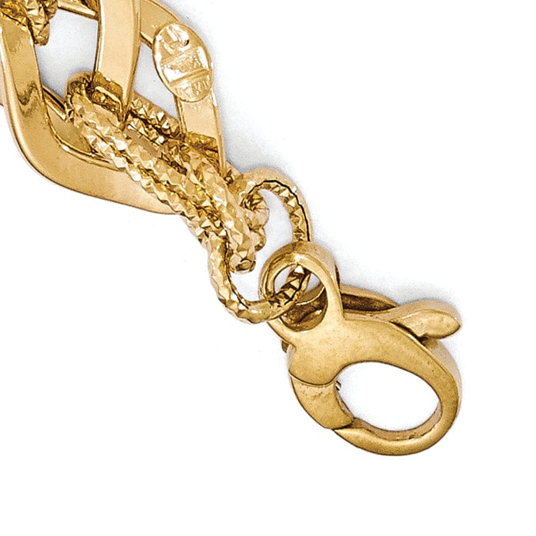 Lovely Rita's Bracelets 14k Yellow and White Gold Polished D.C Bracelet