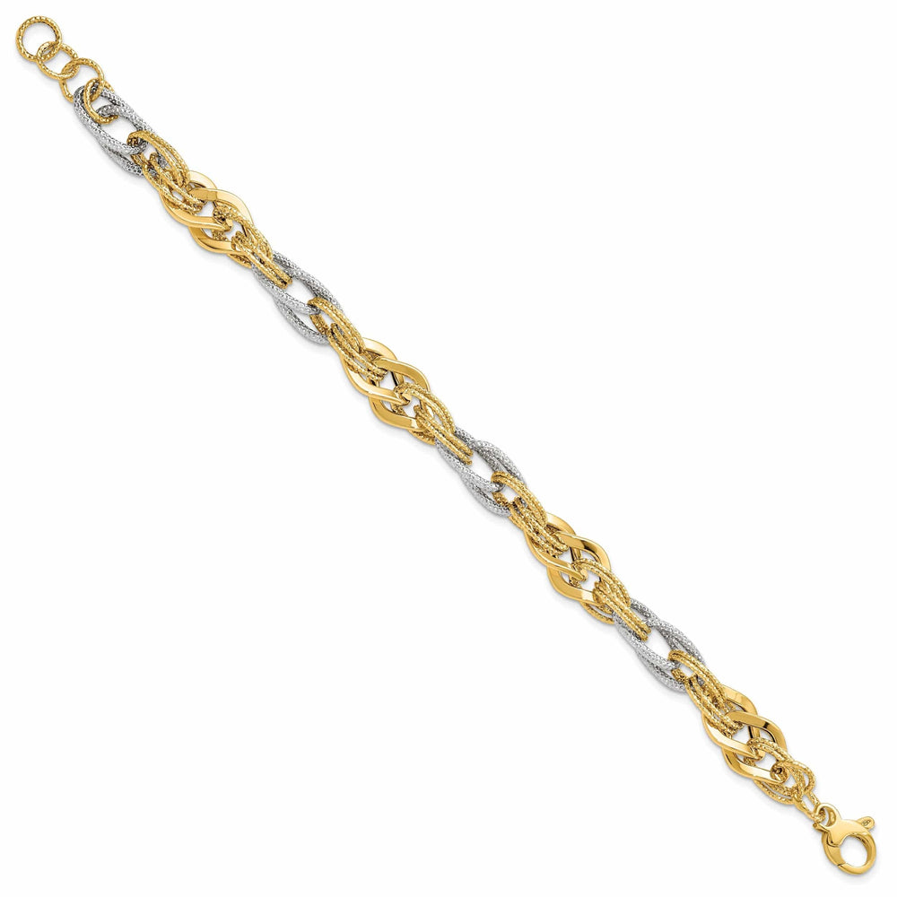 Lovely Rita's Bracelets 14k Yellow and White Gold Polished D.C Bracelet