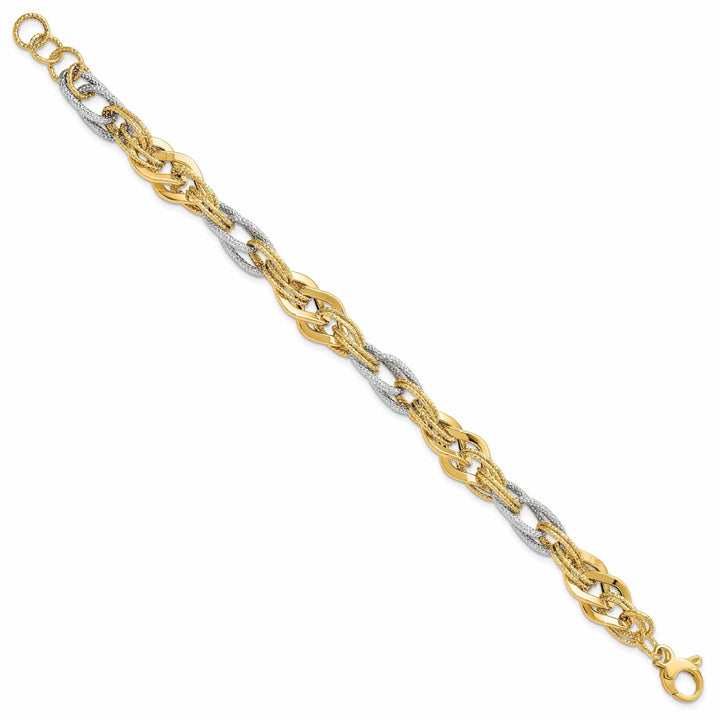 Lovely Rita's Bracelets 14k Yellow and White Gold Polished D.C Bracelet