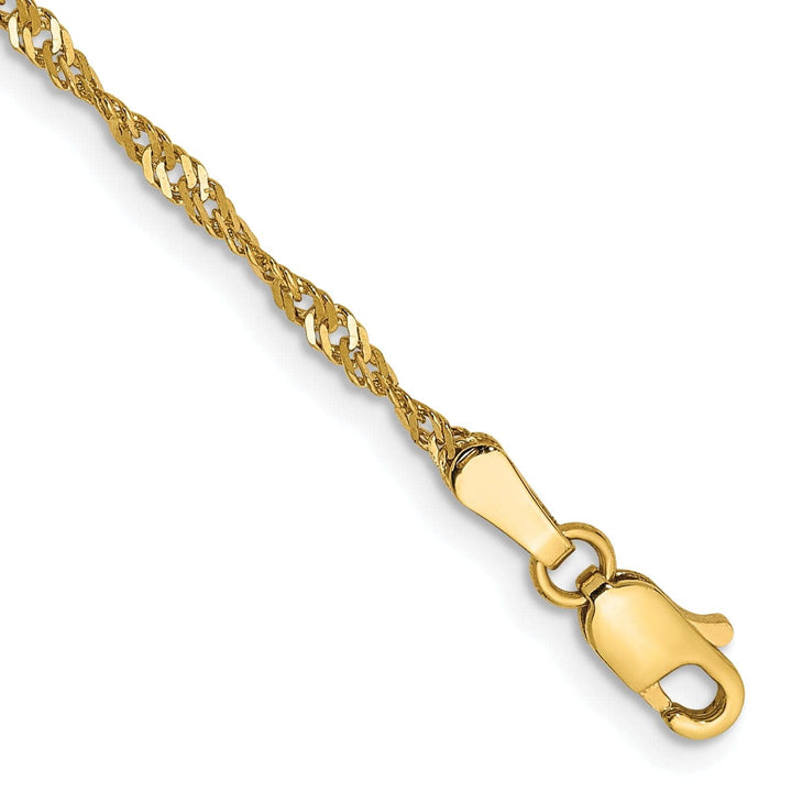 Lovely Rita's Bracelets 14k Yellow Gold 1.70m Polished Singapore Chain