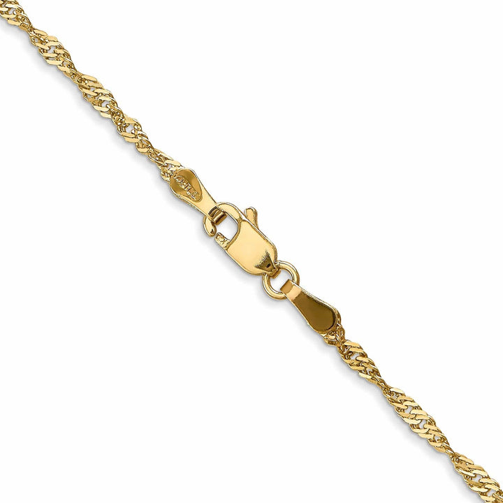 Lovely Rita's Bracelets 14k Yellow Gold 1.70m Polished Singapore Chain