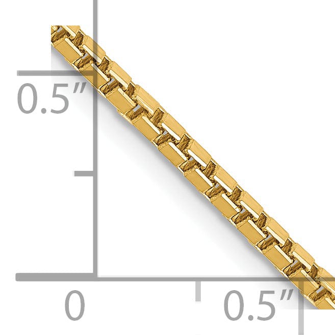 Lovely Rita's Bracelets 14k Yellow Gold 1.90mm Polish Solid Box Chain