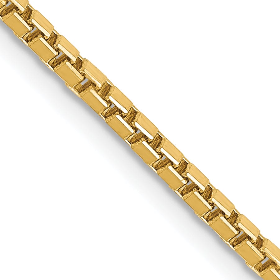 Lovely Rita's Bracelets 14k Yellow Gold 1.90mm Polish Solid Box Chain