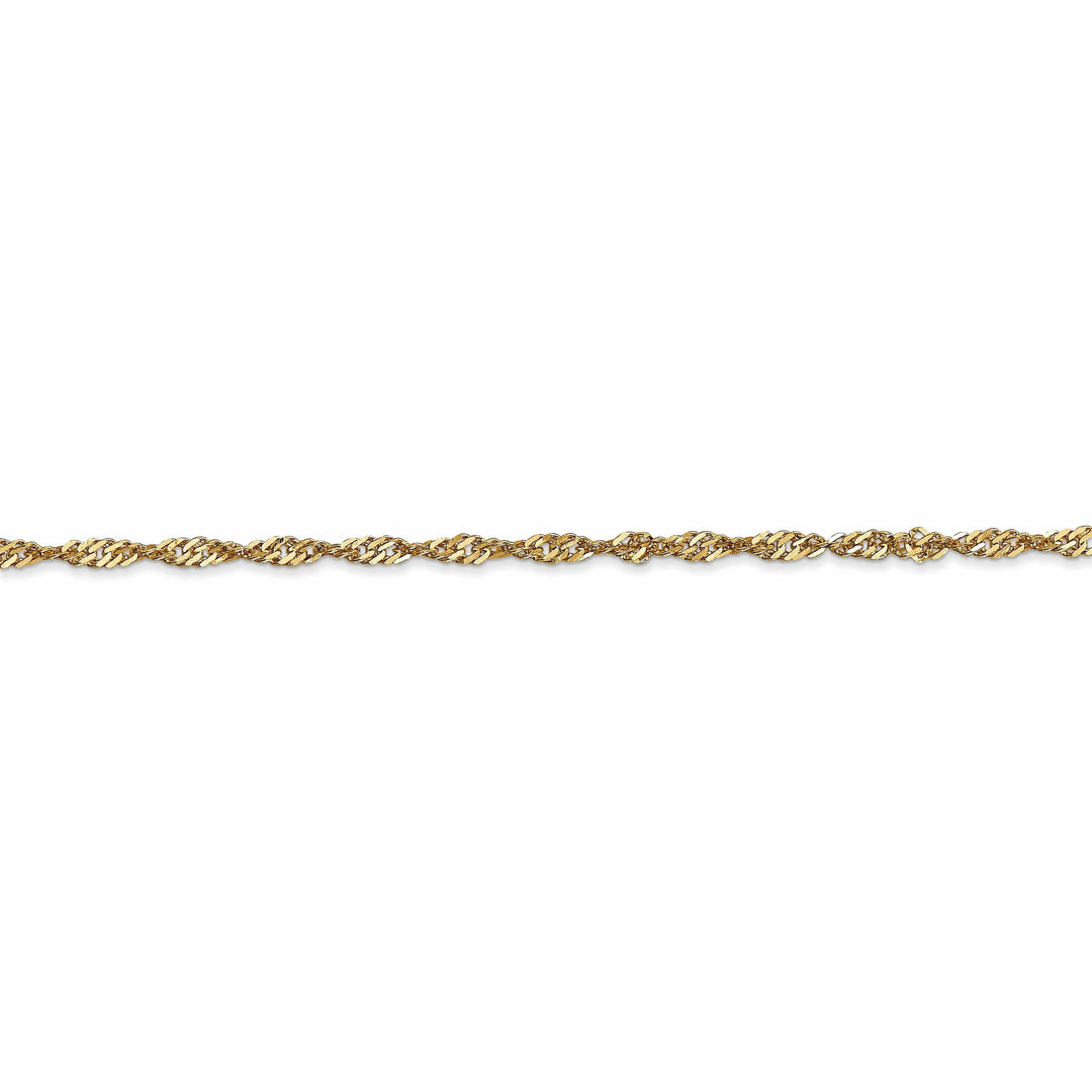 Lovely Rita's Bracelets 14k Yellow Gold 2.00m Polished Singapore Chain