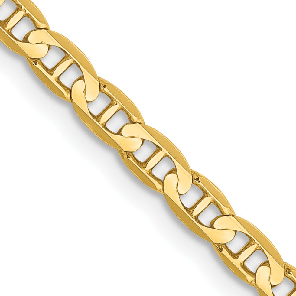 Lovely Rita's Bracelets 14k Yellow Gold 3.00mm Concave Anchor Chain
