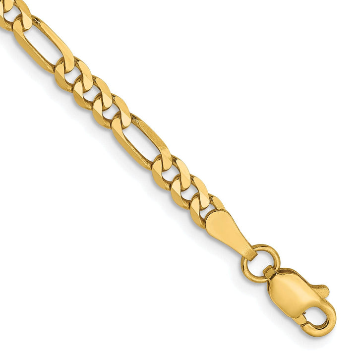 Lovely Rita's Bracelets 14k Yellow Gold 3.25mm Flat Figaro Bracelet