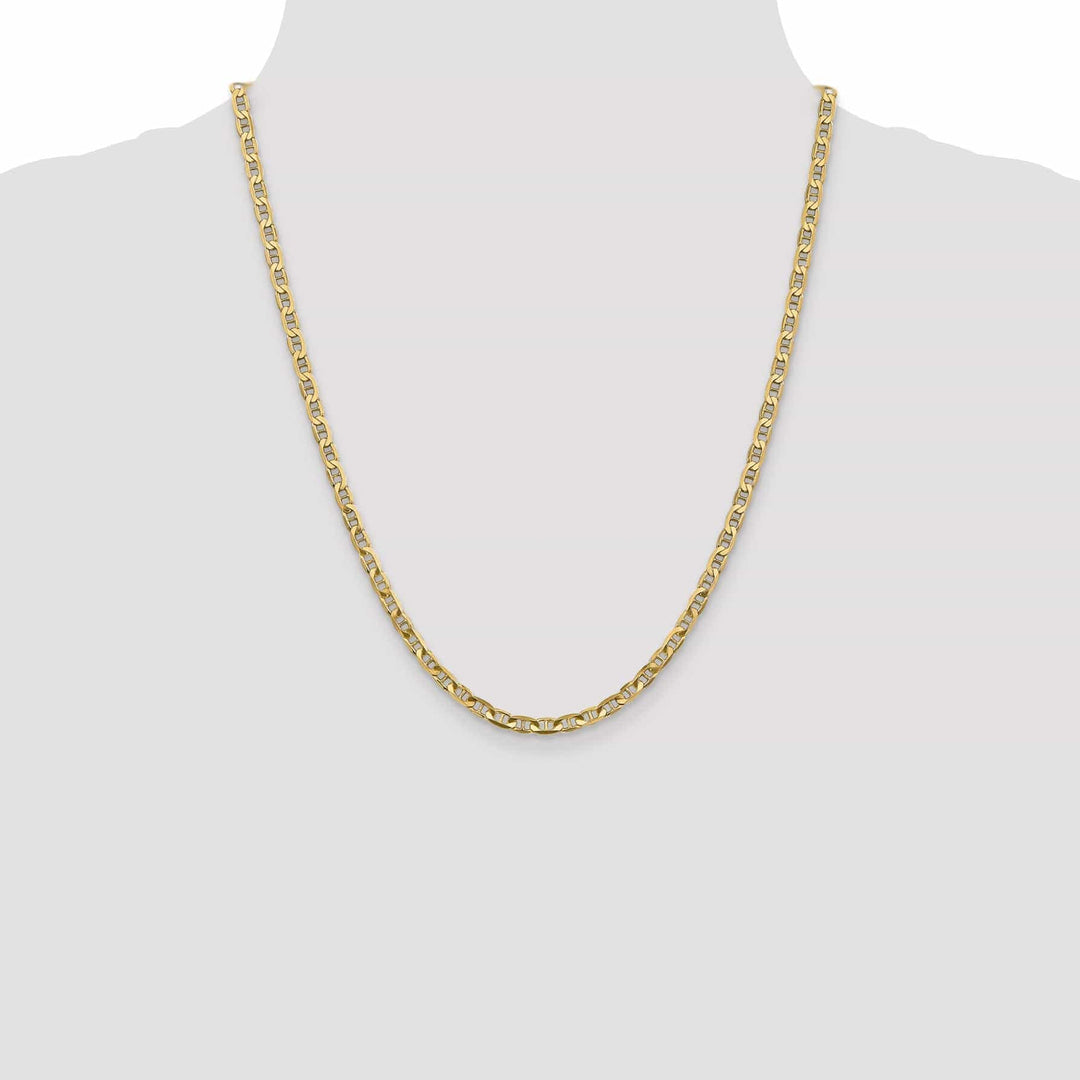 Lovely Rita's Bracelets 14k Yellow Gold 3.75mm Concave Anchor Chain