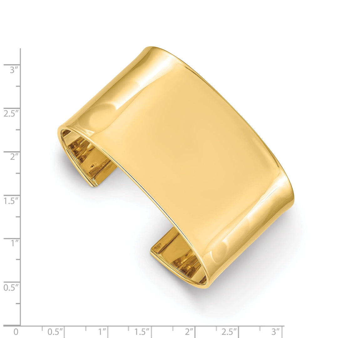 Lovely Rita's Bracelets 14k Yellow Gold 37MM wide Polished Cuff Bangle