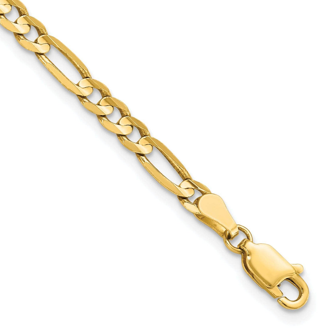 Lovely Rita's Bracelets 14k Yellow Gold 4.0mm Flat Figaro Bracelet