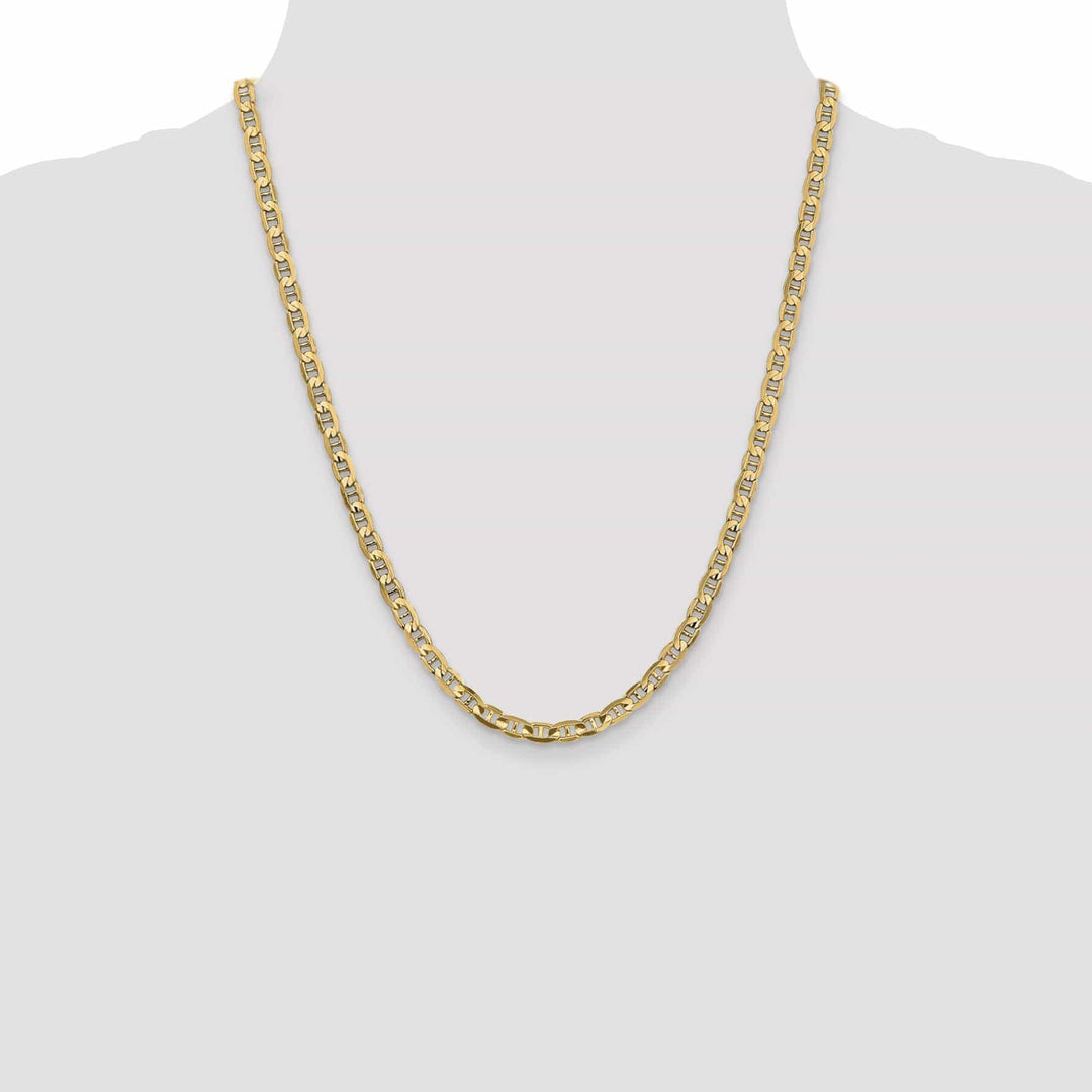 Lovely Rita's Bracelets 14k Yellow Gold 4.50mm Concave Anchor Chain