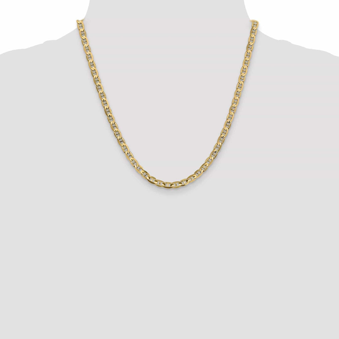 Lovely Rita's Bracelets 14k Yellow Gold 4.50mm Concave Anchor Chain