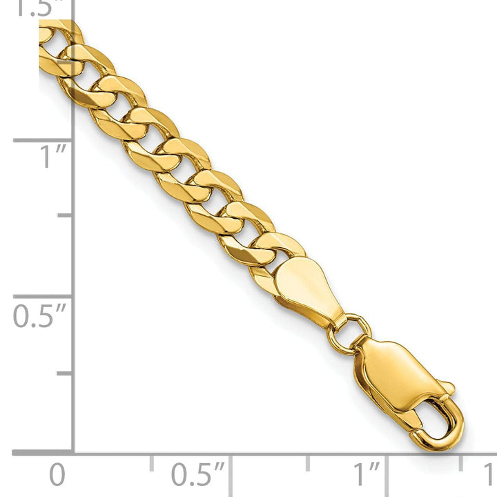 Lovely Rita's Bracelets 14k Yellow Gold 4.5mm Beveled Curb Bracelet