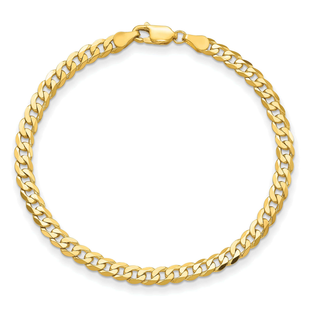 Lovely Rita's Bracelets 14k Yellow Gold 4.5mm Beveled Curb Bracelet