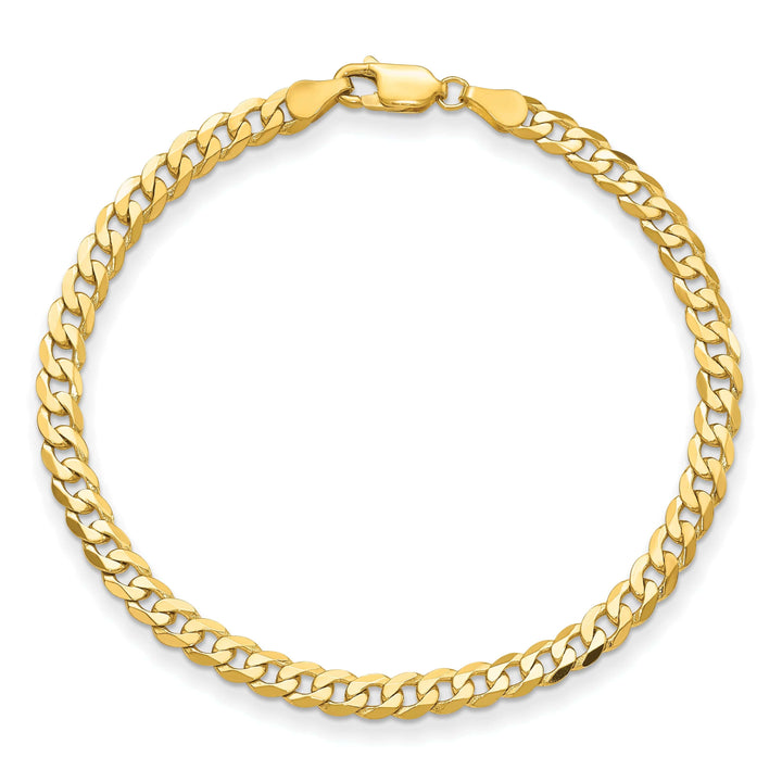 Lovely Rita's Bracelets 14k Yellow Gold 4.5mm Beveled Curb Bracelet