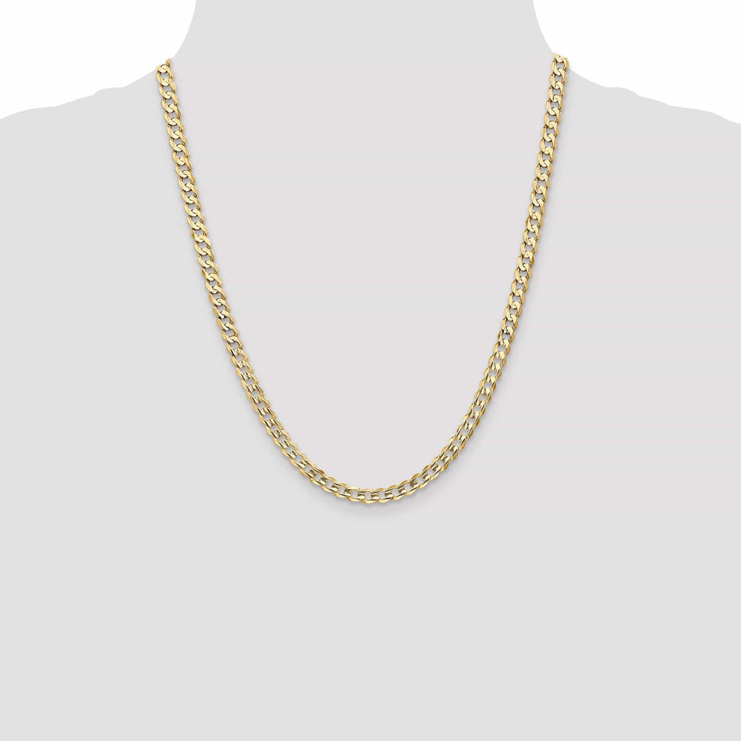 Lovely Rita's Bracelets 14k Yellow Gold 5.25mm Open Concave Curb Chain