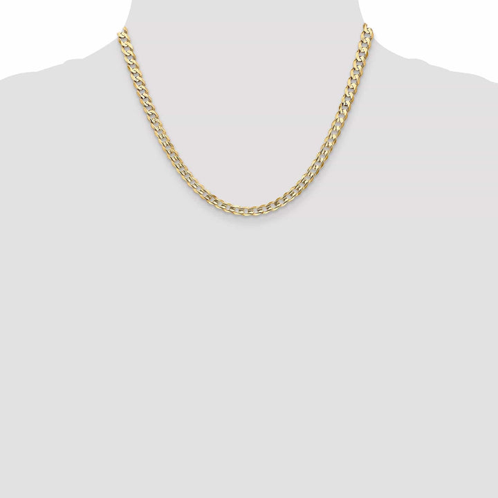 Lovely Rita's Bracelets 14k Yellow Gold 5.25mm Open Concave Curb Chain