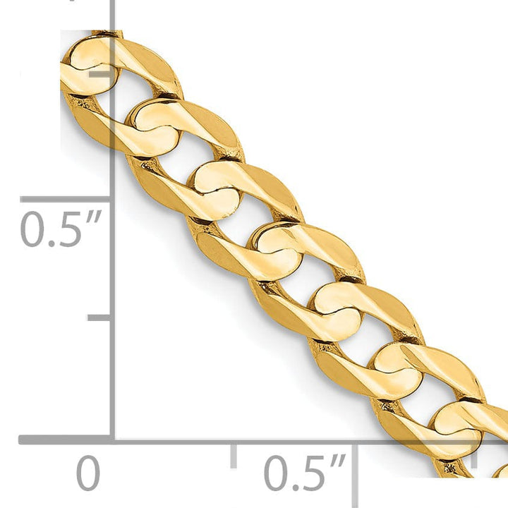 Lovely Rita's Bracelets 14k Yellow Gold 5.25mm Open Concave Curb Chain