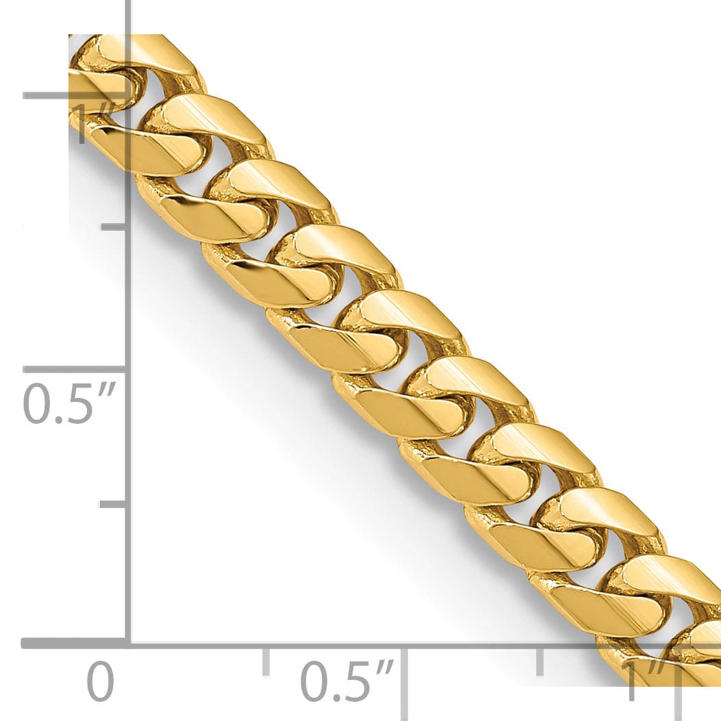 Lovely Rita's Bracelets 14k Yellow Gold 5.50-mm Domed Curb Link Chain