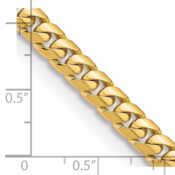 Lovely Rita's Bracelets 14k Yellow Gold 5.50-mm Domed Curb Link Chain