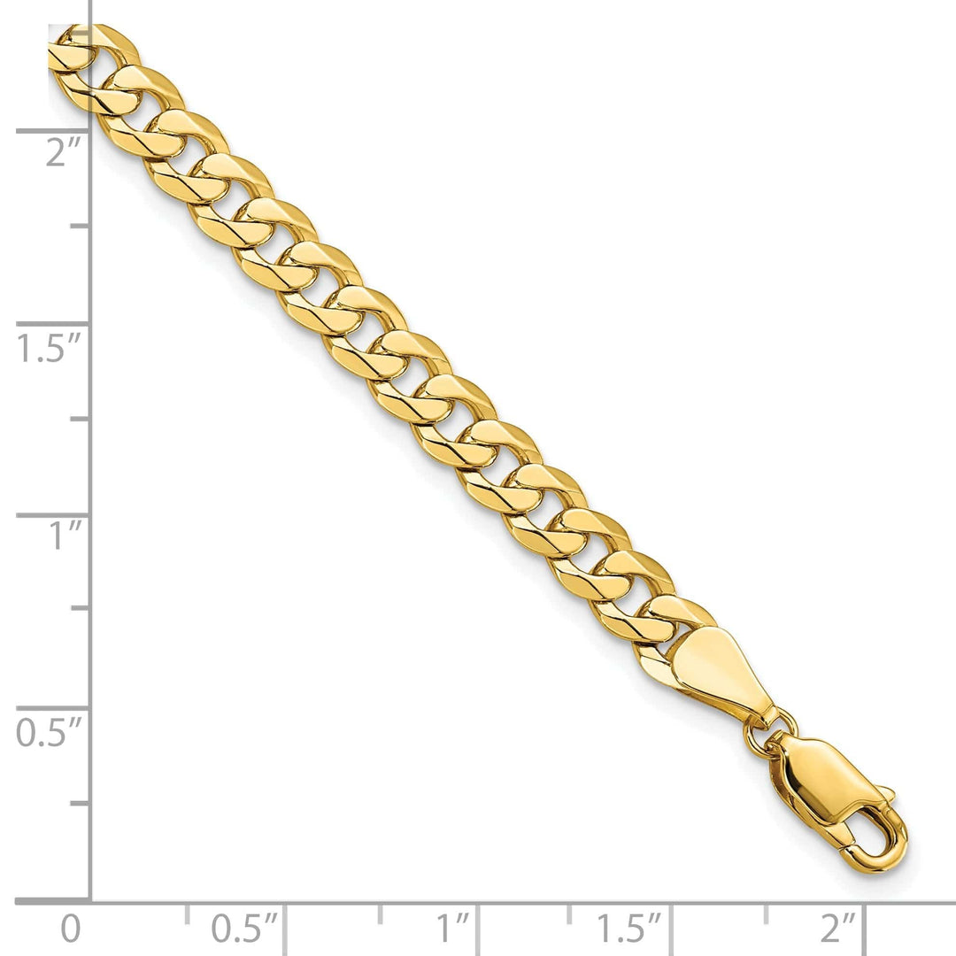 Lovely Rita's Bracelets 14k Yellow Gold 5.75mm Beveled Curb Bracelet