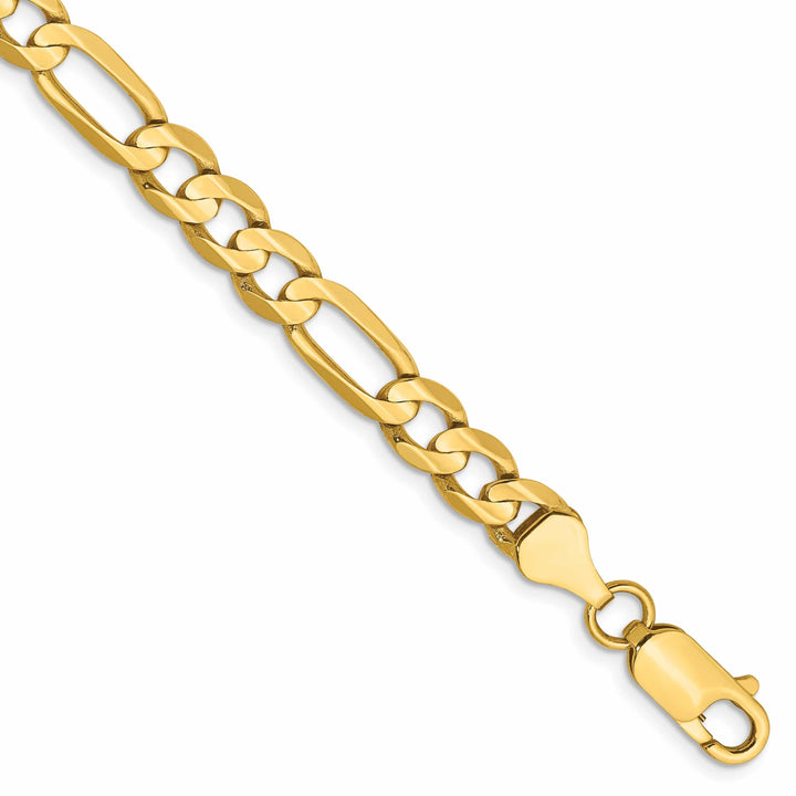 Lovely Rita's Bracelets 14k Yellow Gold 6.00m Concave Open Figaro Chain