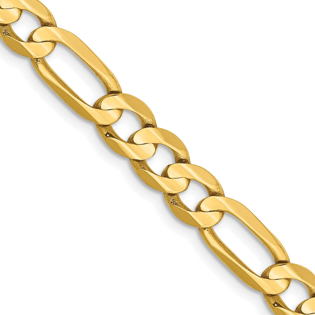 Lovely Rita's Bracelets 14k Yellow Gold 6.00m Concave Open Figaro Chain