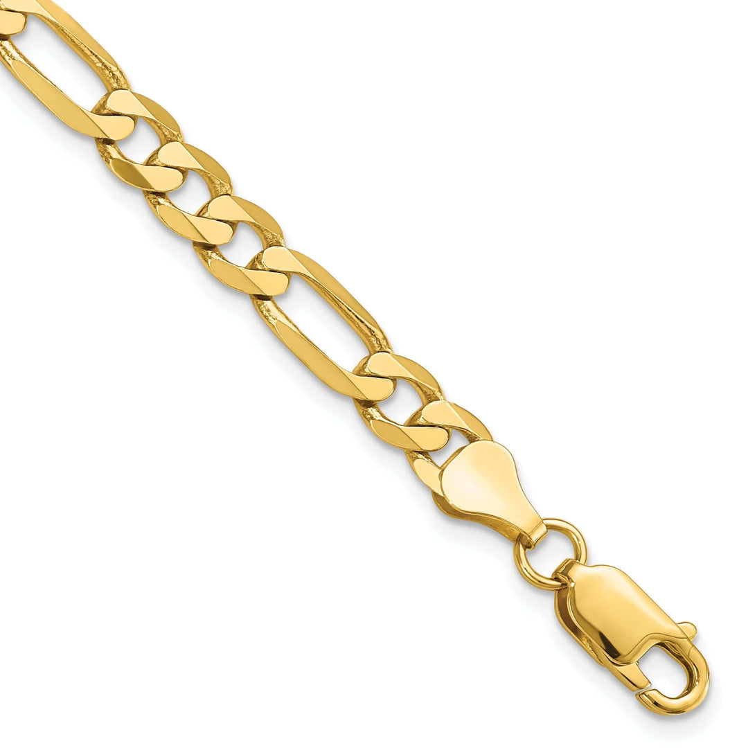 Lovely Rita's Bracelets 14k Yellow Gold 6.25mm Flat Figaro Bracelet