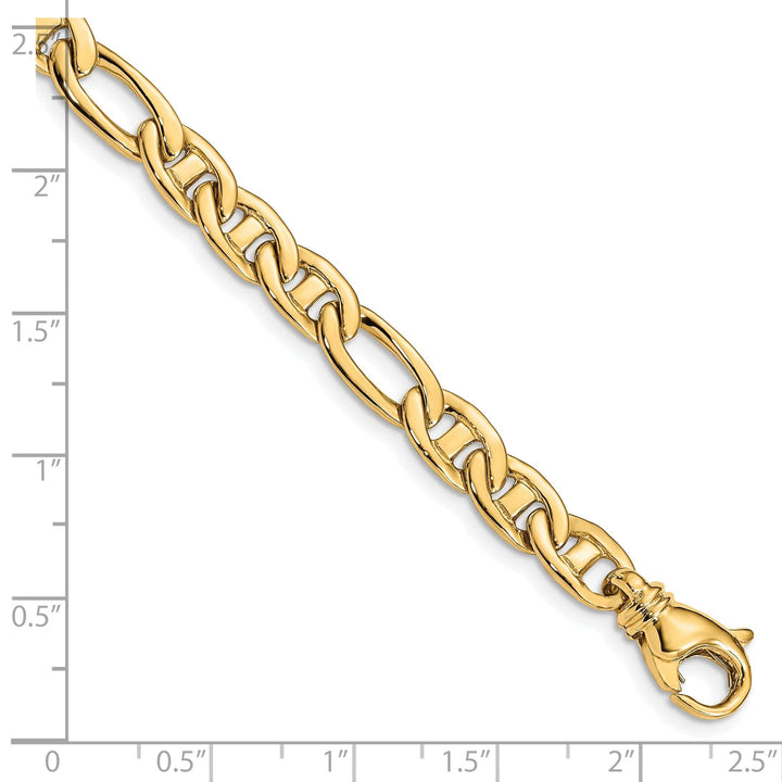 Lovely Rita's Bracelets 14k Yellow Gold 6.50mm Flat Anchor Link Bracelet