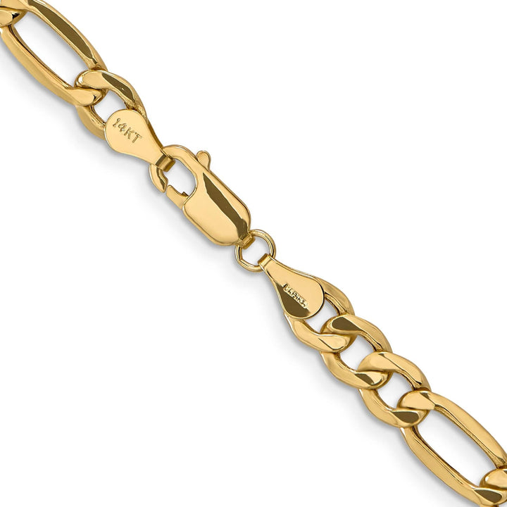 Lovely Rita's Bracelets 14k Yellow Gold 6.60-mm Semi Solid Figaro Chain
