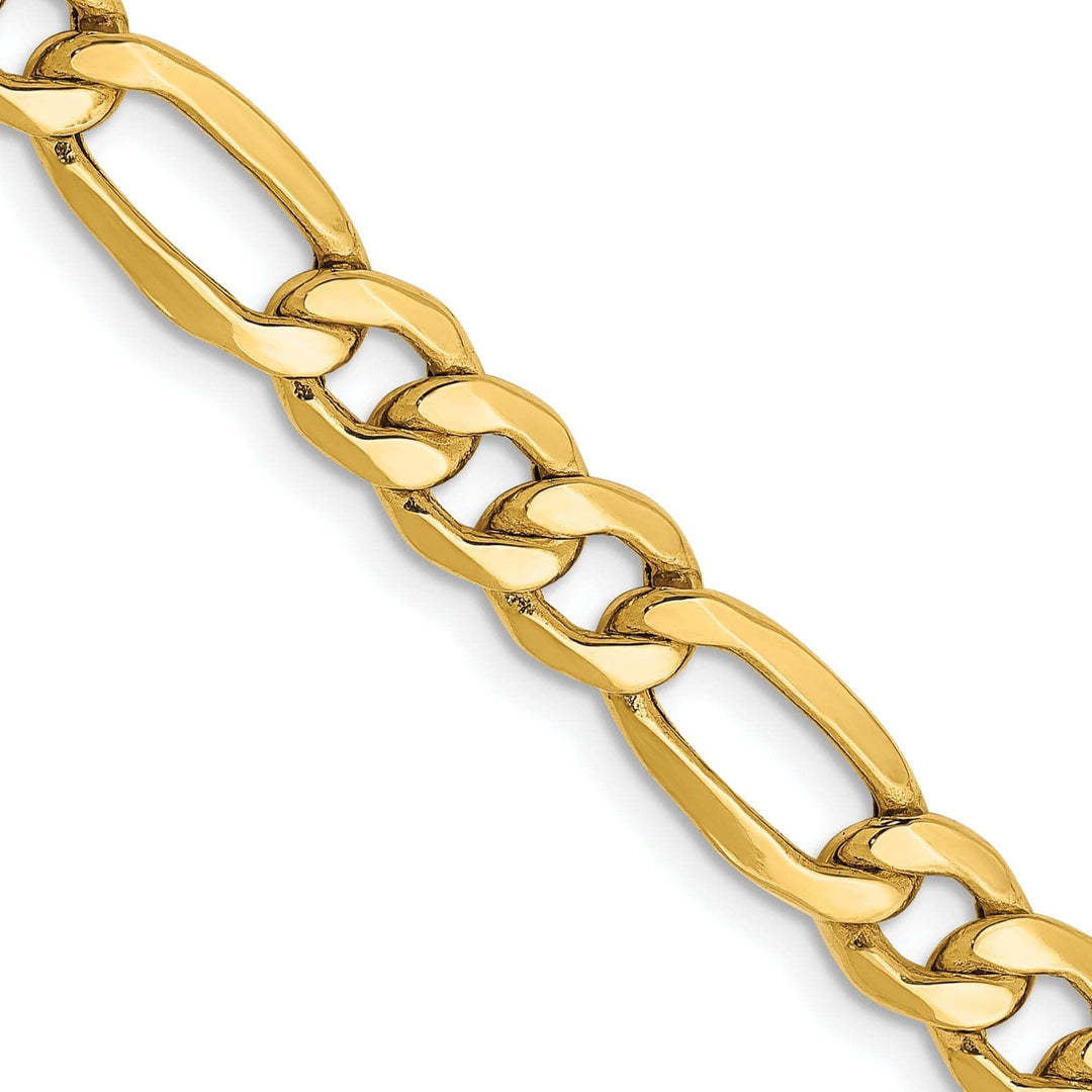 Lovely Rita's Bracelets 14k Yellow Gold 6.60-mm Semi Solid Figaro Chain