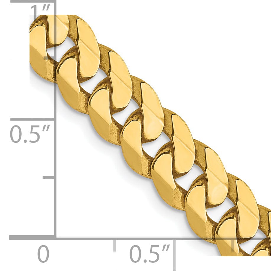 Lovely Rita's Bracelets 14k Yellow Gold 6.75mm Beveled Curb Bracelet