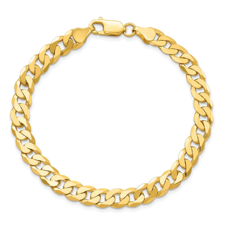 Lovely Rita's Bracelets 14k Yellow Gold 6.75mm Beveled Curb Bracelet