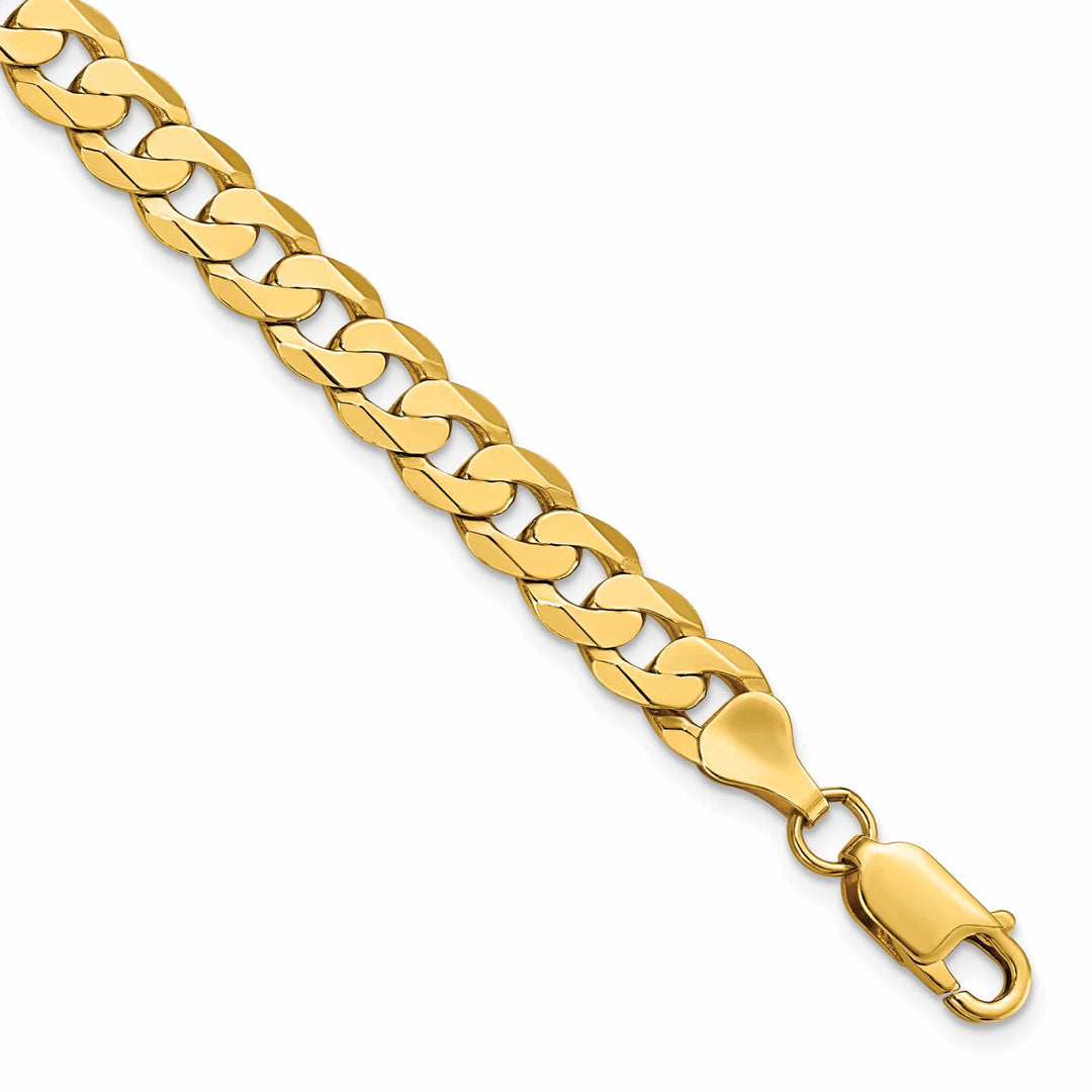 Lovely Rita's Bracelets 14k Yellow Gold 6.75mm Beveled Curb Bracelet