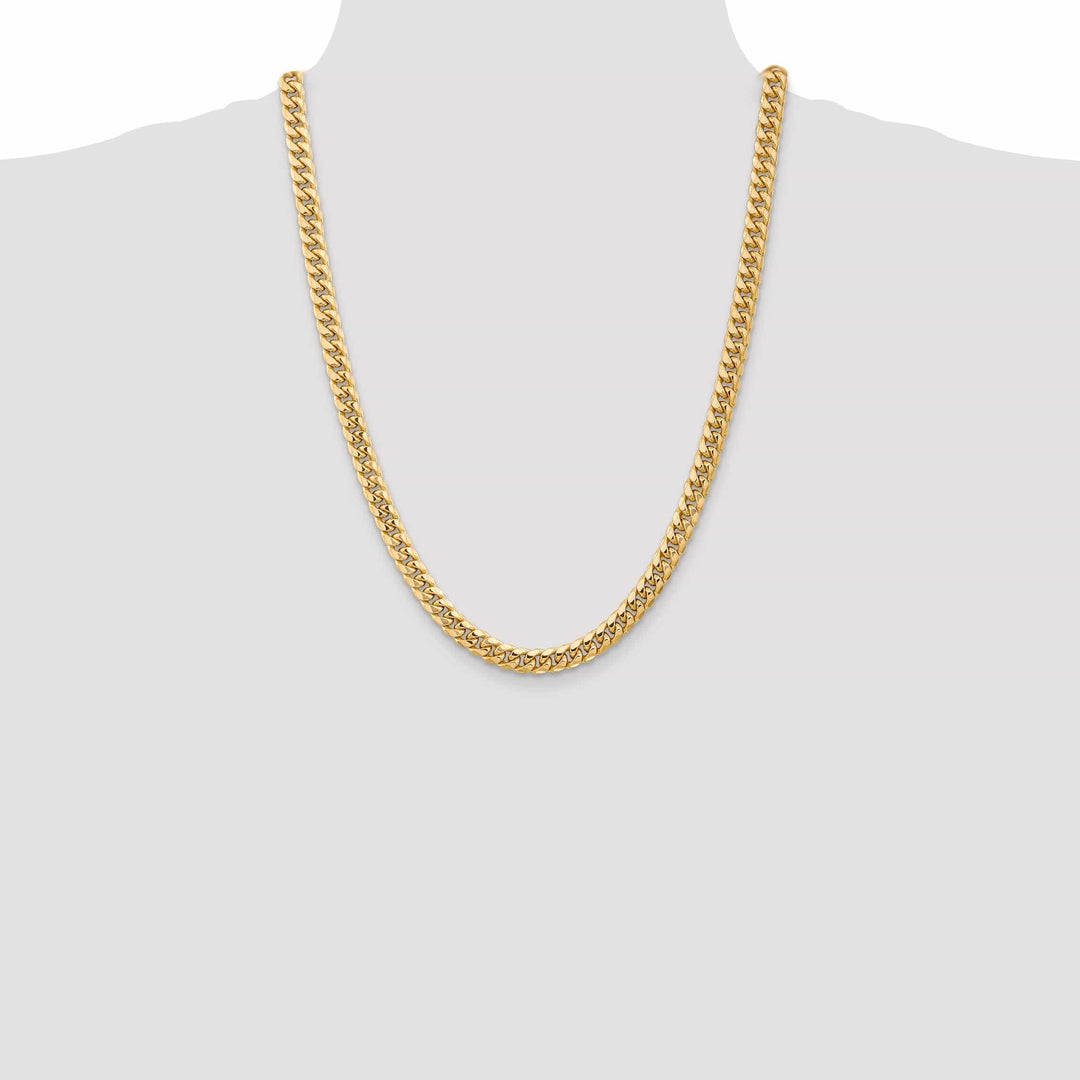 Lovely Rita's Bracelets 14k Yellow Gold 6.75mm Hollow Cuban Link Chain