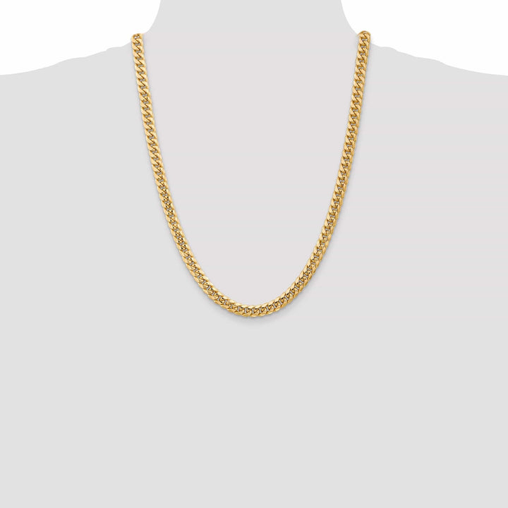 Lovely Rita's Bracelets 14k Yellow Gold 6.75mm Hollow Cuban Link Chain