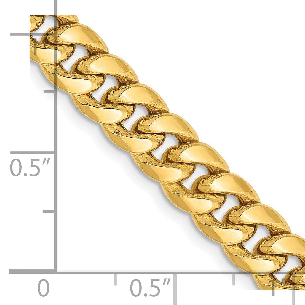 Lovely Rita's Bracelets 14k Yellow Gold 6.75mm Hollow Cuban Link Chain