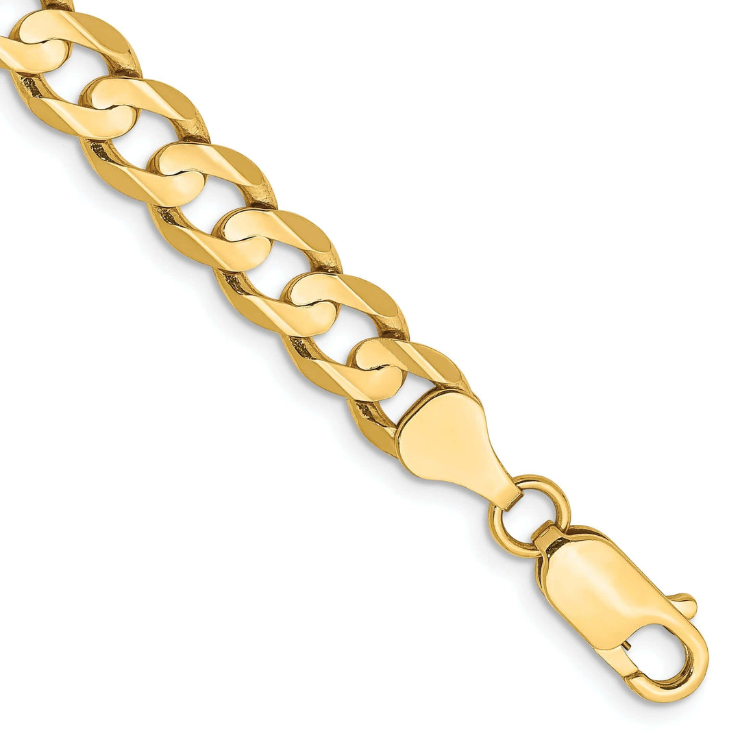 Lovely Rita's Bracelets 14k Yellow Gold 6.75mm Open Concave Curb Chain