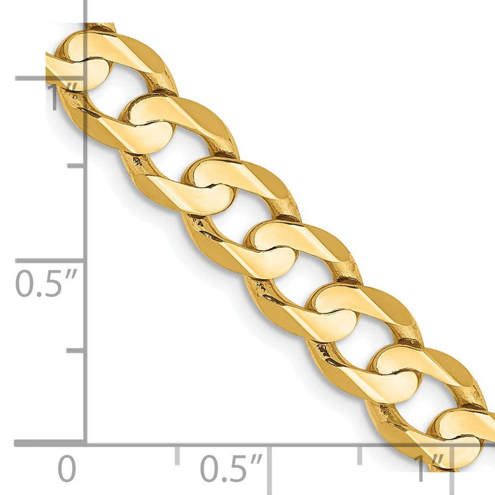 Lovely Rita's Bracelets 14k Yellow Gold 6.75mm Open Concave Curb Chain