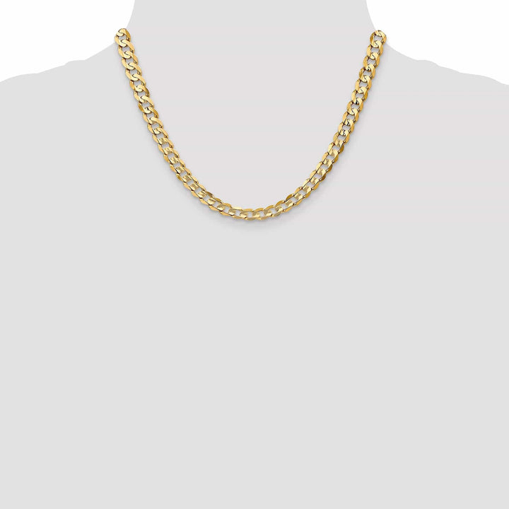 Lovely Rita's Bracelets 14k Yellow Gold 6.75mm Open Concave Curb Chain